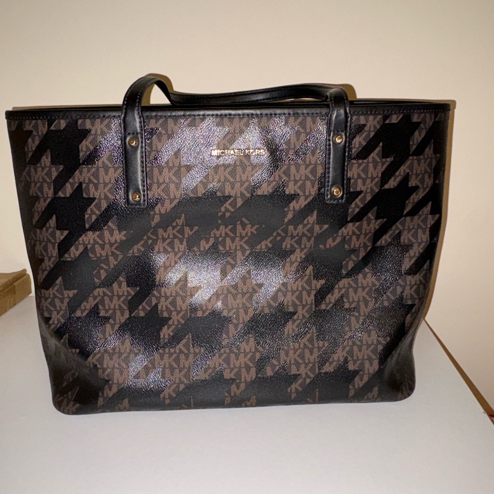 Michael Kors Brown and Black Open Tote